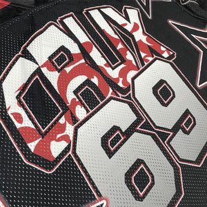 Camiseta de fútbol de Club al por mayor diseño de malla personalizado camiseta de fútbol americano retro callejero - Product Image 5