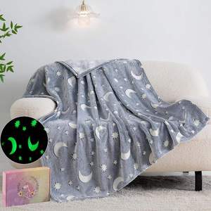 <span class=keywords><strong>Coperta</strong></span> Luminosa Lunare che Brilla al Buio, Regalo per Ragazzi, Morbida <span class=keywords><strong>Coperta</strong></span> con Stelle per Bambini - Product Image 1