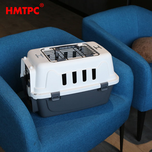 กระเป๋าใส่สัตว์เลี้ยง HMTPC ขนาดเล็ก ทำจากพลาสติก สำหรับแมว พร้อมช่องระบายอากาศและประตู สำหรับการเดินทาง - Product Image 4