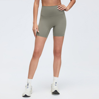 Shorts de yoga taille haute ultra doux et respirants, effet ventre plat, extensibles, anti-frottement, pour la gym et le cyclisme, ensemble 2 pièces