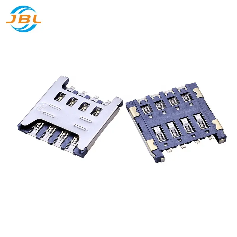 Push-Pull Loại Micro SIM Chủ Thẻ 8 Pin H1.5 RoHs Khe Cắm Thẻ Sim Nối PCB 8PSIM SMD Ổ Cắm P/N 402011612