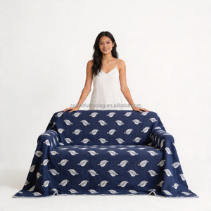 Tissus tricotés en polyester <span class=keywords><strong>100</strong></span>% teint en fil doux, jacquard bleu, 220 g/m², pour <span class=keywords><strong>matelas</strong></span> en mousse à mémoire de forme - Product Image 4