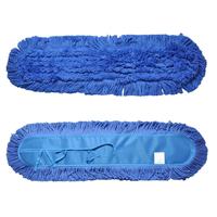 Nettoyeur de sol industriel Vadrouilles plates à rayures Nettoyage de sol Vadrouille à poussière Eco Régénéré Coton Polyester Tête de vadrouille Recharge de remplacement