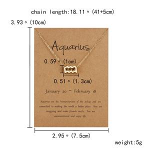 無料サンプル女性エレガント12干支ネックレスペンダントチャームゴールドチェーンチョーカー占星術ネックレスカラー - Product Image 5