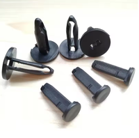 Clips de fixation auto en plastique noir, rivets d'expansion à poussoir avec trou carré et tête ronde, multi-tailles pour pare-chocs et garnitures de voiture