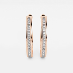 Pendientes de aro con diamantes cultivados en laboratorio de 1 1/2 quilates, estilo princesa, para mujer, elegantes, brillantes, joyería fina, regalo minimalista de lujo - Product Image 1