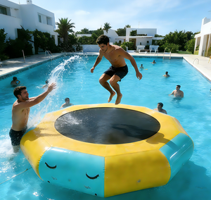 Plataforma de Trampolín Acuático Inflable EASYFUN, Interesante Colchoneta Flotante Inflable para Saltos Bungee, Parque de Aventuras Acuáticas - Product Image 2
