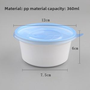 Bol à soupe jetable, récipient à emporter, plastique épaissi avec couvercle, anti-fuite, boîte bento commerciale pour la restauration rapide - Product Image 4
