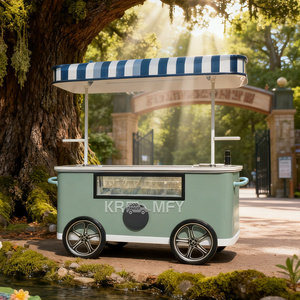 Carrito de Helados con Diseño Personalizado, Carrito de Comida Móvil para Catering, Carritos Comerciales para Venta de Comida Callejera, Carrito de Comida Personalizado - Product Image 1