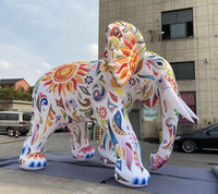 Modèle de ballon gonflable publicitaire en forme d'éléphant de dessin animé, grand éléphant gonflable