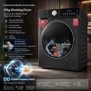 Lavadora-Secadora de Carga Frontal de 15 kg con Motor Inverter DD, Lavado a Vapor, Pantalla Táctil, 1400 RPM, Enchufe Europeo - Product Image 1