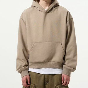 Sweat-shirt à capuche unisexe surdimensionné en coton épais 100 % avec imprimé silicone uni, style vintage, pour homme - Product Image 6