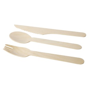 Cucchiaio Monouso con Manico Lungo, Cucchiaio in Legno, Coltello, Forchetta, Cucchiaio per Dessert, Torte e Gelato, Stoviglie Biodegradabili in Betulla - Product Image 3