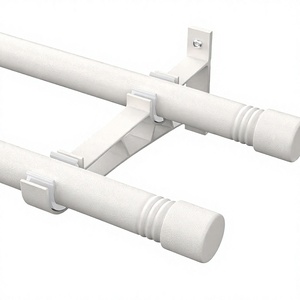 Support de rideau extensible en acier inoxydable noir, design Art Déco, luxe léger et créatif, combinaison libre, ZF Global Export - Product Image 3