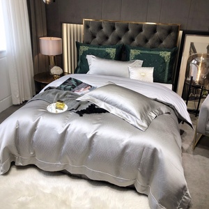 Luxueux pur coton élégant soyeux luxe Satin argent <span class=keywords><strong>Double</strong></span> drap <span class=keywords><strong>de</strong></span> lit simple <span class=keywords><strong>ensemble</strong></span> <span class=keywords><strong>de</strong></span> literie - Product Image 2