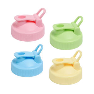 ฝาปิดขวดพลาสติก PP สีชมพู ปลอดสาร BPA แบบไม่เติมได้ พร้อมจุกเทและฝาปิดแบบพลิก - Product Image 6