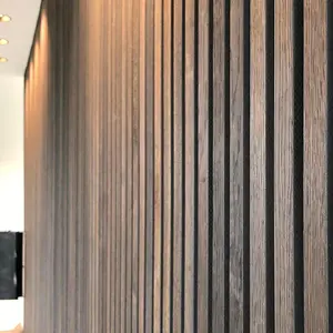 Fornecedor dourado Fabricação Slat painéis acústicos para parede e teto insonorização materiais interiores painéis acústicos 3d