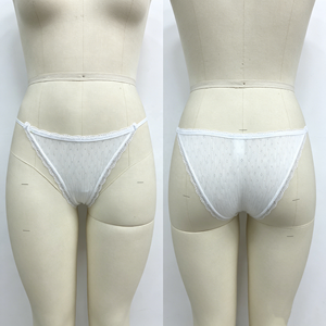 Culottes bikini en coton respirant OEM/ODM, service personnalisé en usine chinoise, sous-vêtements taille basse fins avec dentelle - Product Image 2