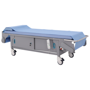 Table d'examen médical Raydow pour usage hospitalier, en acier inoxydable, 2 moteurs, changement automatique de draps, distributeur de papier autobloquant - Product Image 2