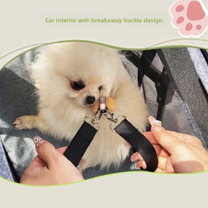 Carrito de Paseo para Perros Pequeños, Ligero, Plegable, para Viajes al Aire Libre, con Bolso Desmontable y Transpirable, Portavasos - Product Image 4