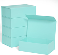 Boîte-cadeau magnétique en papier spécial vert doublé d'éponge enduite UV de haute qualité avec insertion et emballage de luxe de couleur et logo personnalisés
