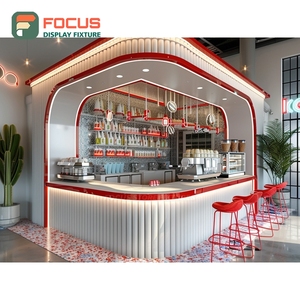 Vitrina Profesional para Café con Frente de Vidrio, Estante para Pastelería, Panel Blanco, Vitrina para Cafetería - Product Image 4