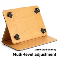 Étui universel en cuir pour tablette 7/8/9/10 pouces, motif bicolore en cuir de vachette, avec coins en silicone et crochets de traction, vente directe usine