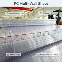 Panneau en polycarbonate pour serre à double paroi, diffuseur, 80 microns, anti-UV, 8 mm, 10 mm, pour pépinière commerciale