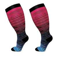 Chaussettes de compression extra larges pour le mollet et le genou Sports 20-30mmhg Plus Size
