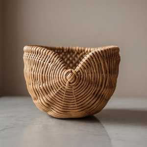 Cesta de almacenamiento hecha a mano de mimbre natural perfecta para organizar la decoración del hogar ecológica duradera y elegante - Product Image 1