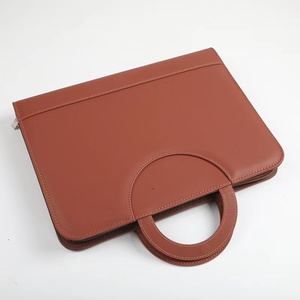 Organizador de <span class=keywords><strong>Agenda</strong></span> A5 de cuero PU elegante para mujer, cubierta de papel con cremallera, cuaderno de tapa dura térmica, bolso de negocios elegante personalizable - Product Image 3