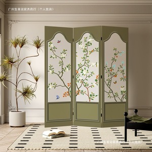 New Chinese Style Folding <b>Screen</b> Partition For Living Room Bedroom Home Use Movable Foldable Decorative Divider With Floral - Product Image 3