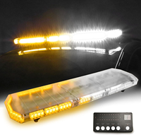 Barre lumineuse de signalisation LED ambre 47 pouces 120 cm 88 LED 8000 lumens 12V/24V pour voiture, camion, remorque, utilisation en cas d'urgence