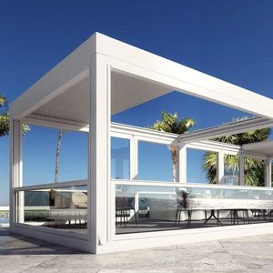 Pérgola retráctil para terraza exterior ajustable de <span class=keywords><strong>aluminio</strong></span> de estilo moderno precios - Product Image 1