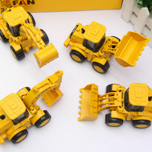 Tirez voiture jouets rétro classique véhicule ingénierie modèles voitures pelle grue Bulldozer rouleau <span class=keywords><strong>Ambulance</strong></span> enfants garçons jouets - Product Image 1