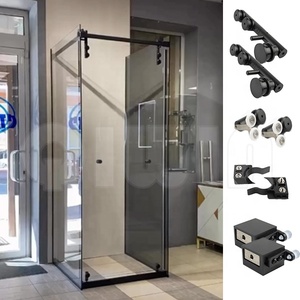 Système coulissant pour porte de douche en forme de L Kits de quincaillerie pour petite cabine de douche Boîte Moove - Product Image 1