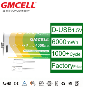 Pilas Recargables de Tipo D de 1.5V Directo de Fábrica, Batería Recargable Tipo D, Recargable por USB - Product Image 1