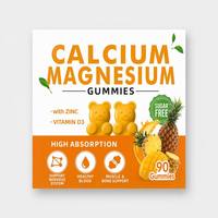 Complément Alimentaire Gommeux Curcuma Mélatonine Vitamine Astaxanthine Champignon Collagène Calcium Magnésium Zinc Soutien Immunitaire et Sommeil