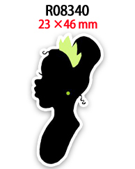 50 Pezzi di Resina Piatta con Stampa di Silhouette di Principesse Cartoon, Design Ecologico Personalizzabile per Fiocchi e Fasce per Capelli - Product Image 6