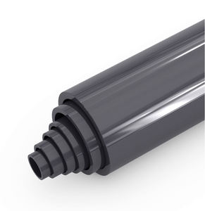 Tubería de Plástico U-PVC Negra de Alta Presión al por Mayor, Diámetro de 63-1200 mm, Certificación ISO9001, Estándar SCH80/DIN para Agua Industrial - Product Image 2