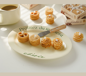 4 pièces ensemble biscuits <span class=keywords><strong>Biscuit</strong></span> bougies d'aromathérapie avec boîte-cadeau simulation à la main bougies alimentaires ornements parfumés décoration de la maison - Product Image 6
