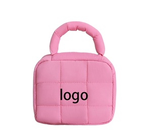Nueva Bolsa de Maquillaje Cosmética Acolchada y Personalizada de Moda, Bolsa de Almacenamiento de Artículos de Aseo con Cierre y Dos Compartimentos - Product Image 1
