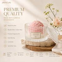 Bougie parfumée à la crème glacée personnalisée, 60g, pot en verre, bougie dessert pour cadeau, vente au détail, étiquette privée, mélange de parfums, vente en gros, OEM, ODM