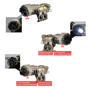 Kim loại mawl C1 + hộp <span class=keywords><strong>laser</strong></span> điểm tham quan với IR <span class=keywords><strong>Laser</strong></span> + đỏ/xanh/Xanh <span class=keywords><strong>laser</strong></span> + IR điền vào ánh sáng + WhiteLight dẫn 220 lumens Đèn pin tan - Product Image 5