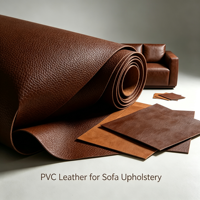 Cuir vinyle PVC grain litchi imperméable sans phtalates Jemery, matériau résistant à l'usure pour revêtement de canapé, couleur personnalisée OEM ODM