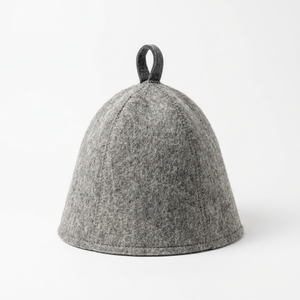 Lightweight Grey Wool <b>Felt</b> Banya Hat Moisture Wicking Sauna Head Protection Essential Accessories for Home & Commercial Sauna - Product Image 1