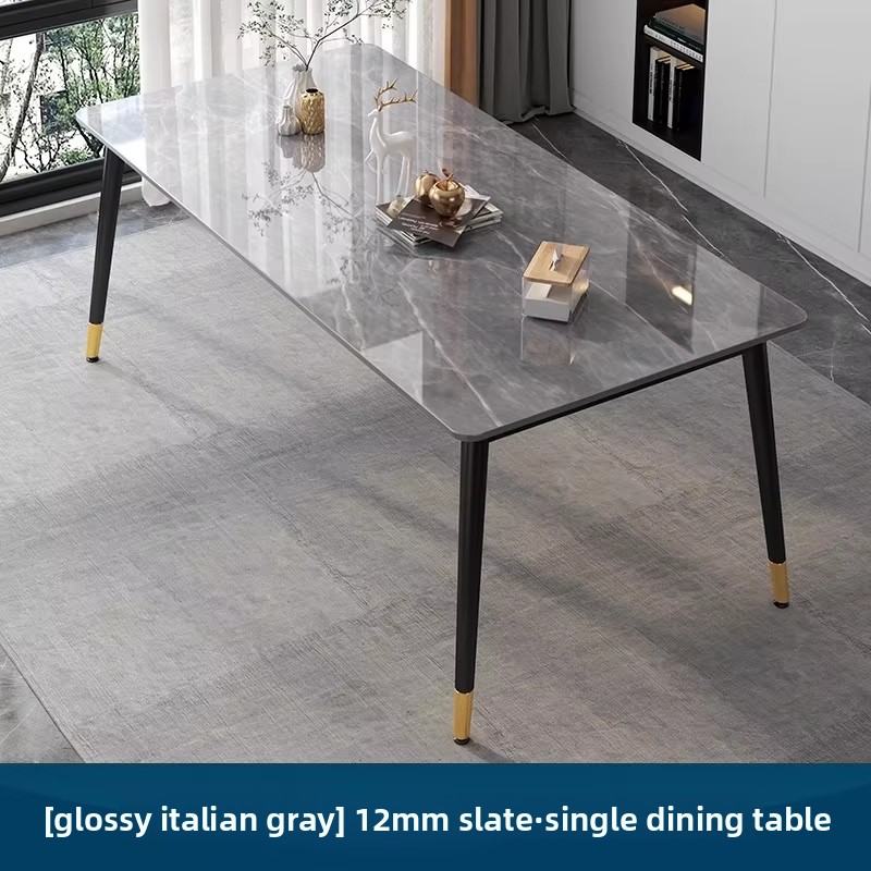 Table simple grise italienne brillante de 12 mm