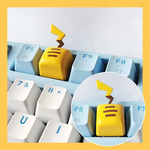 Tapa de teclado <span class=keywords><strong>Pokemon</strong></span> Anime Cute Tail Keycaps Pikachu Gengar Eevee para Teclado mecánico de eje cruzado 3D resina Keycaps mejor regalo - Product Image 5