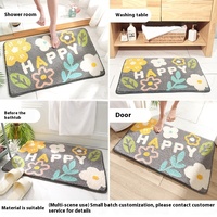 Luxus Badezimmer beflockte Teppich matte Starke Wasser aufnahme Fuß matte Schmutz beständiges rutsch festes Design für Schlafzimmer