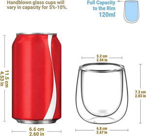 Vente flash - Tasses à café et soucoupes en verre de haute qualité - Product Image 2